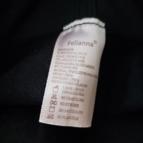 Felianna NWT Black Fleece Lined Leggings One Size OS - Picture 4 of 4